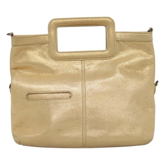 BURBERRY Blue Label Hand Bag Leather 2way Gold - Picture 2 of 15